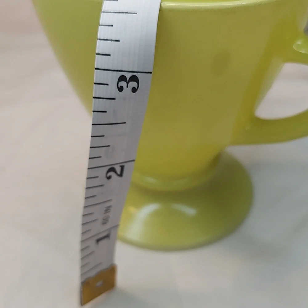 Vintage Hazel Atlas yellow ovide platonite creamer